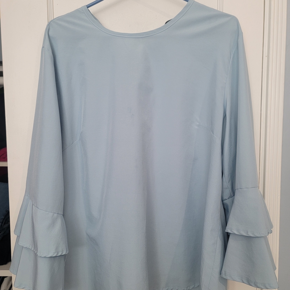 Elegant Light Blue Women's Top